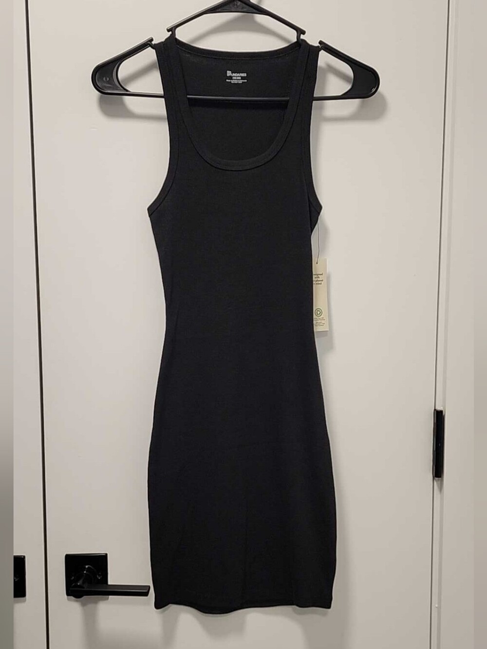 No Boundaries Black Ribbed Tank Mini Dress